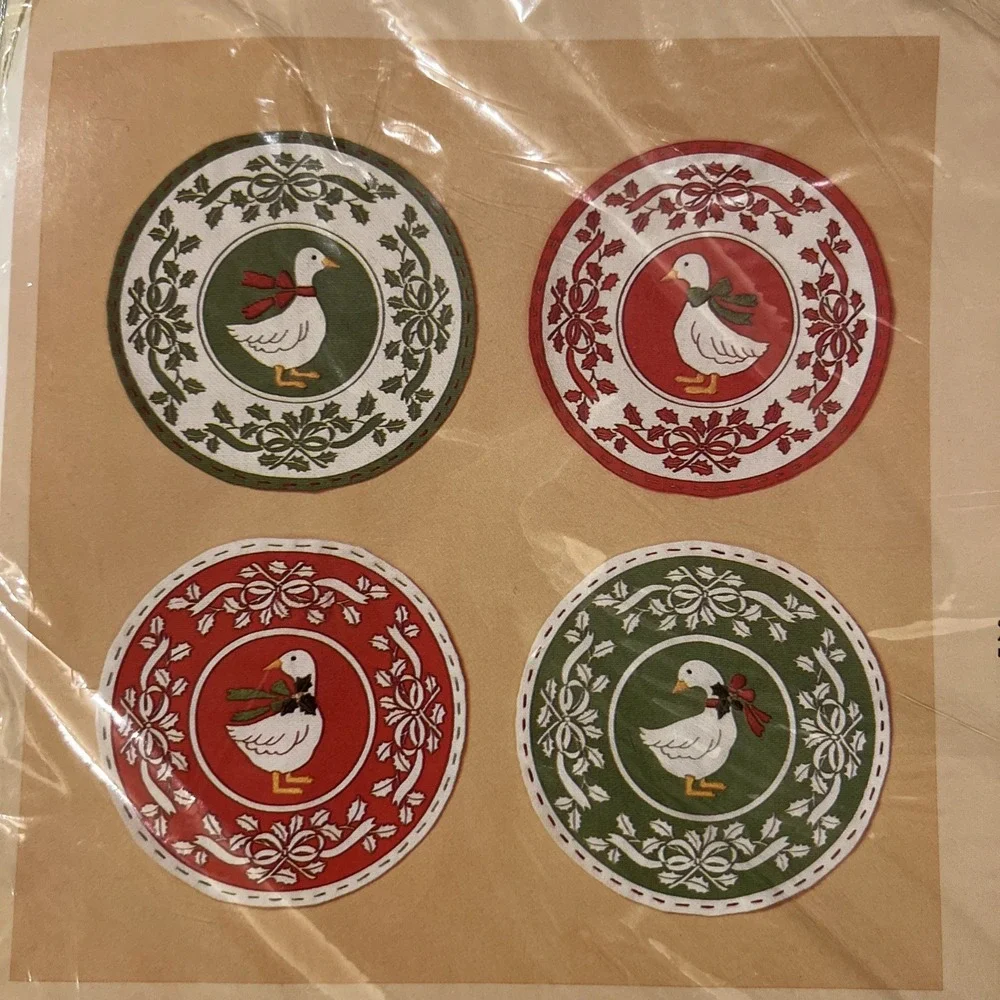 The Creative Circle Holiday Jar Toppers Cross Stitch Kit #2333 Goose‎ New 1986